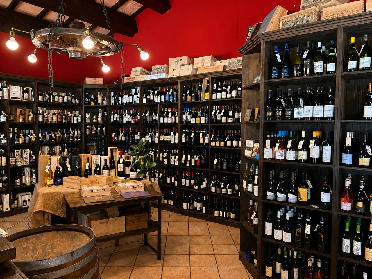 Interno dell'Enoteca Uvaspina a Rovigo